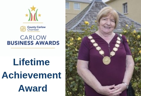 Eileen Brophy to be recognised at the 2018 Carlow Business Awards for her contribution to Carlow with Lifetime Achievement Award